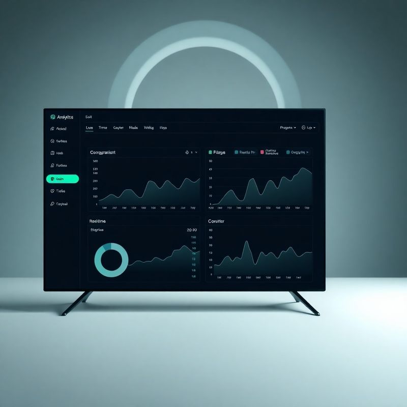 Live Kingsley Co analytics dashboard with stone-mint accent charts